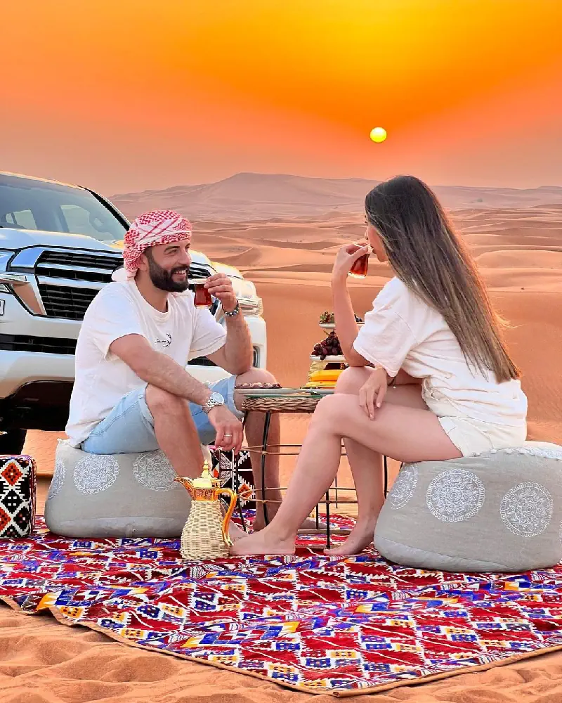 tourists enjoying safari without dune rides